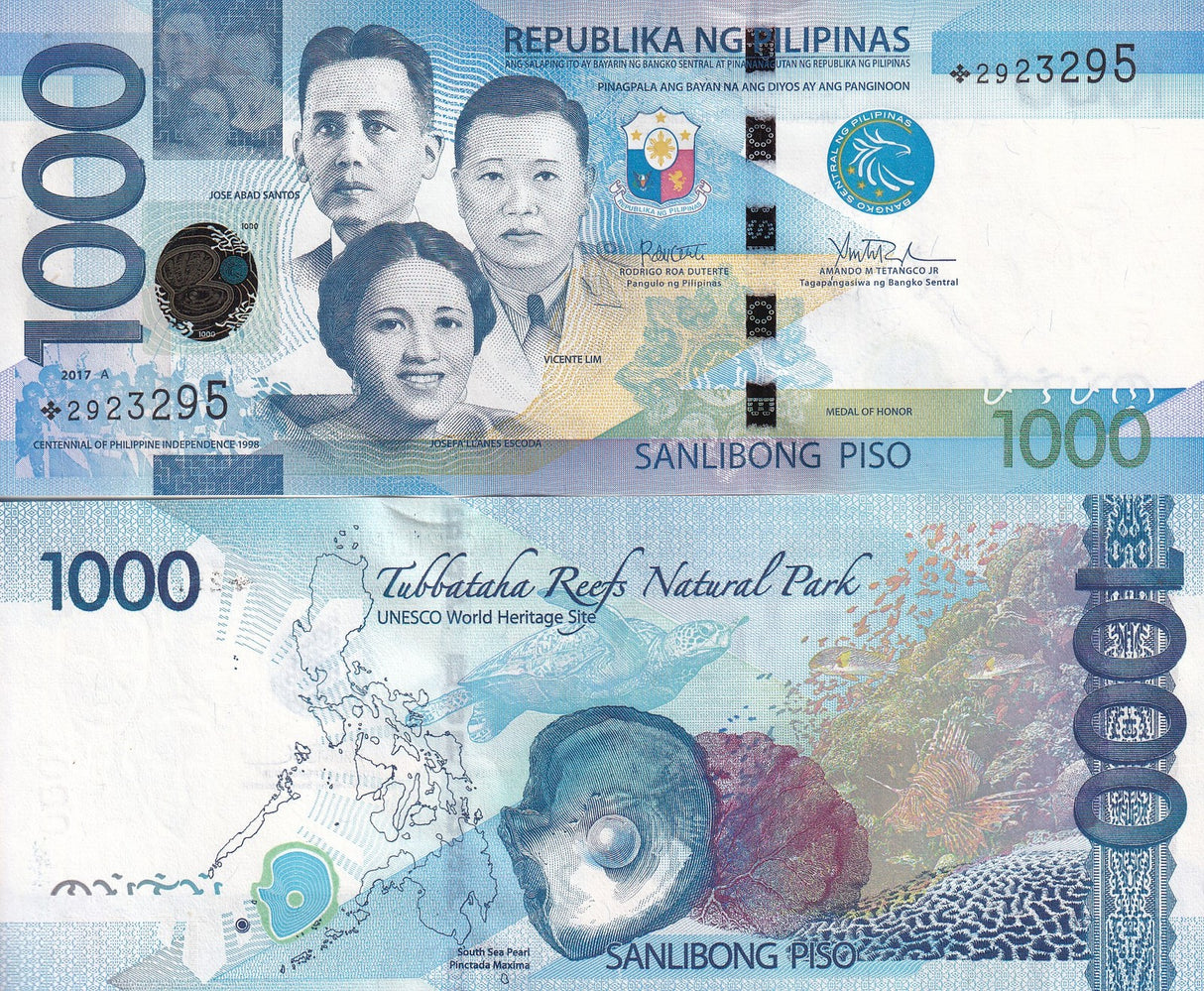 Philippines 1000 Piso 2017A P 211 c *Replacements UNC