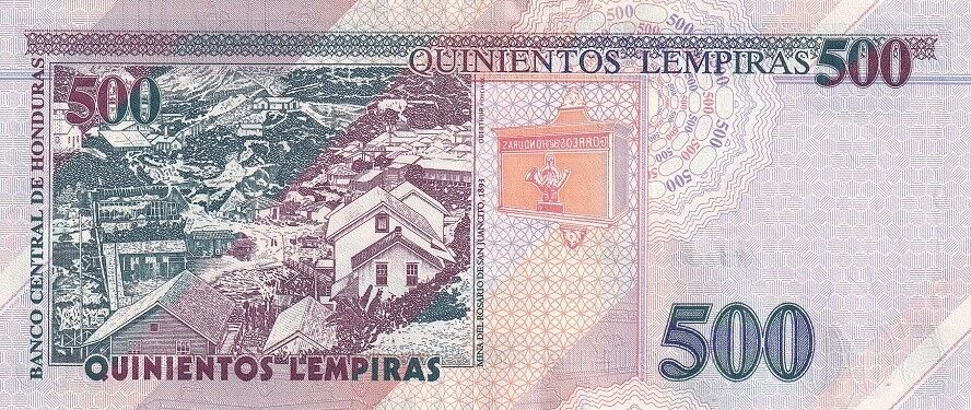 Honduras 500 Lempiras 2012 P 103 a UNC
