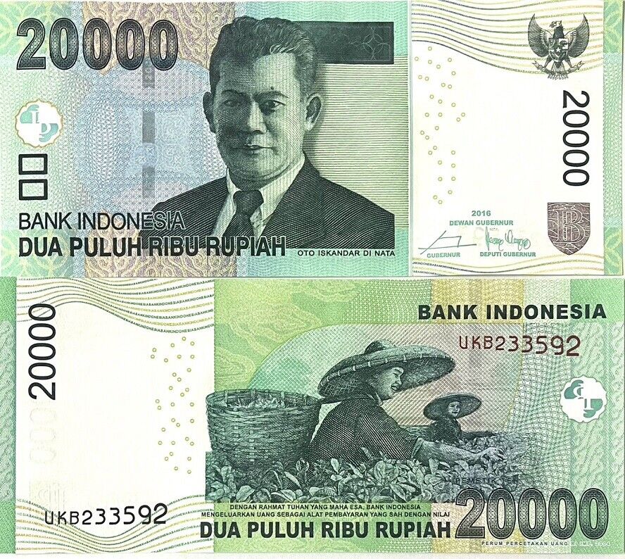 Indonesia 20000 Rupiah 2004/2016 P 151 f AUnc