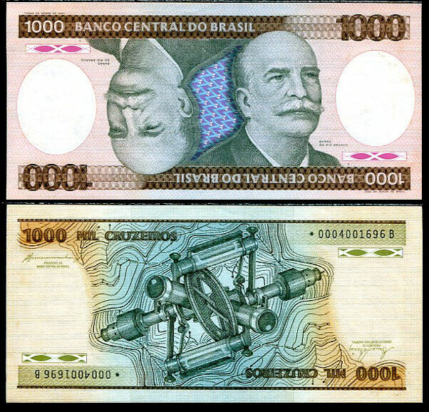 Brazil 100 Cruzeiros P 201 Sign 21 Replacement AUnc