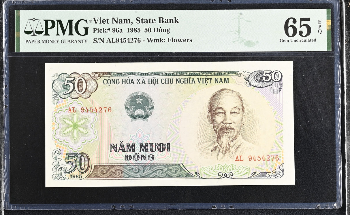 VIETNAM 50 DONG 1985 P 96 a Gem UNC PMG 65 EPQ