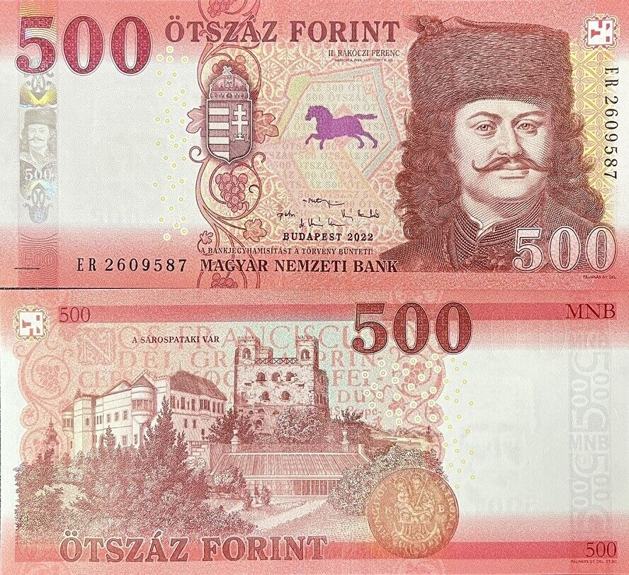 Hungary 500 Forint 2022 P 202 UNC
