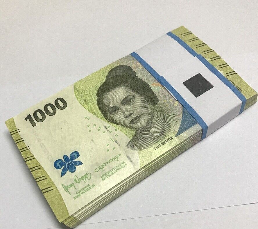 Indonesia 1000 Rupiah Random Year P 162 UNC Lot 100 Pcs 1 Bundle