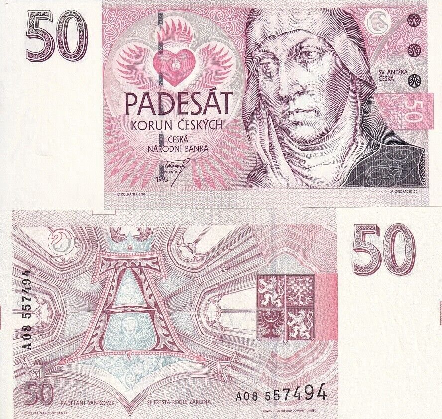 Czech Republic 50 Korun 1993 P 4 UNC