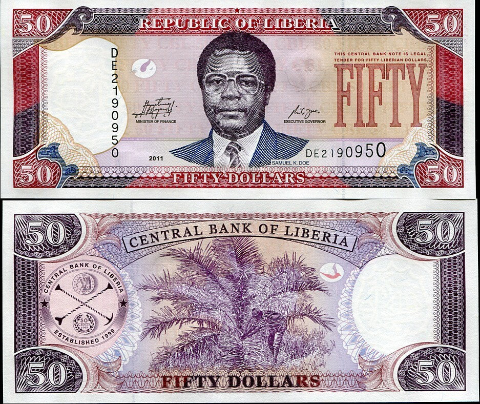 Liberia 50 Dollars 2011 P 29 f UNC