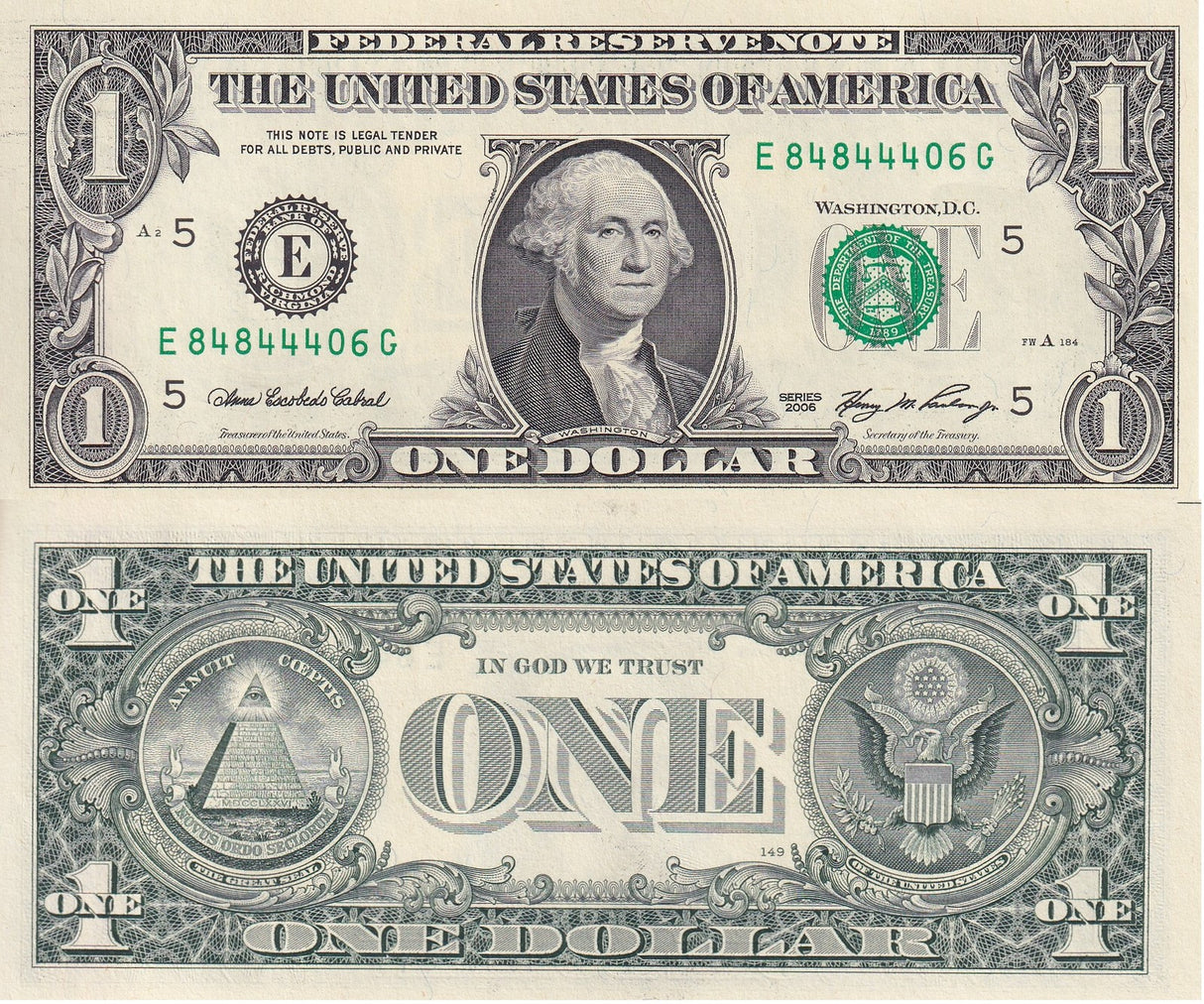 United States 1 Dollar USA 2006 P 523 E Richmond UNC