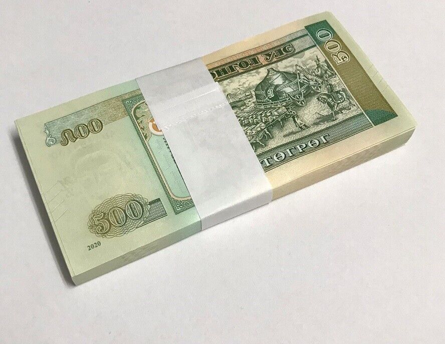 Mongolia 500 Tugrik 2020 P 74 UNC LOT 100 PCS 1 BUNDLE