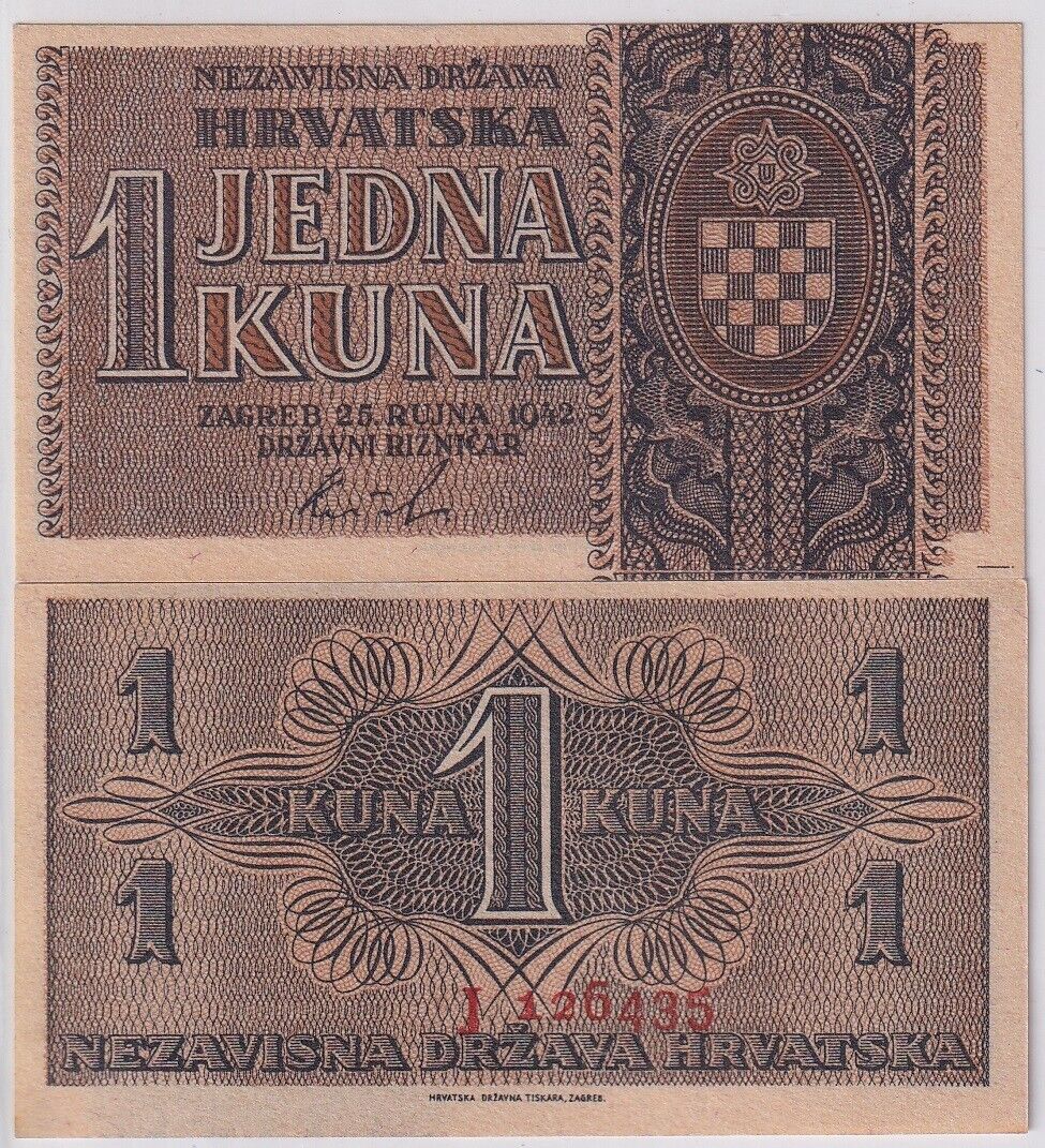 Croatia 1 Kuna 1942 P 7 UNC