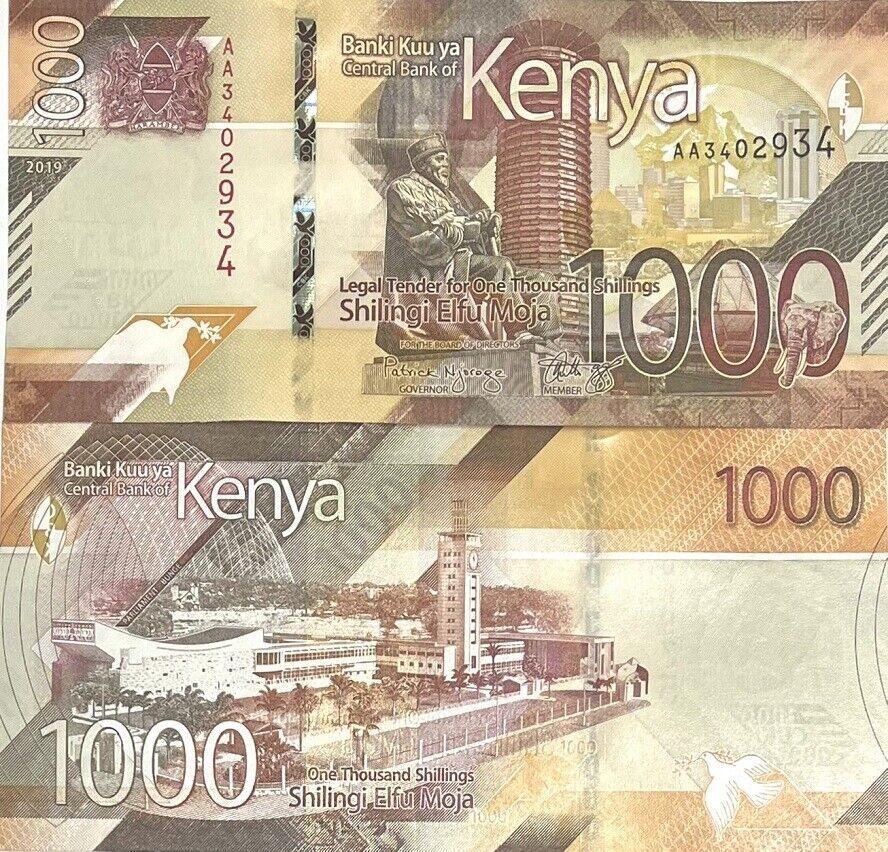 Kenya 1000 Shillings 2019 P 56 UNC