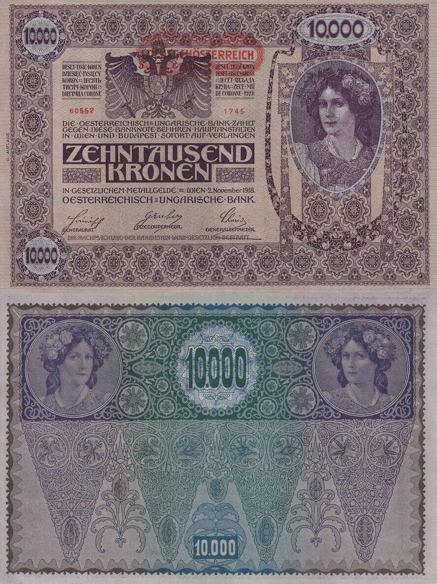 Austria 10000 Kronen 1918/1919 P 65 XF