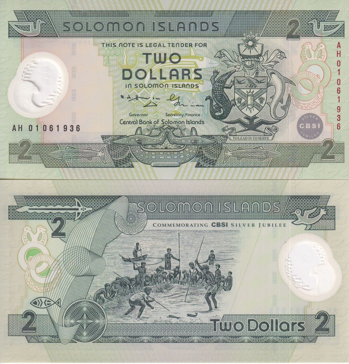 Solomon Islands 2 Dollars ND 2001 P 23 Polymer UNC