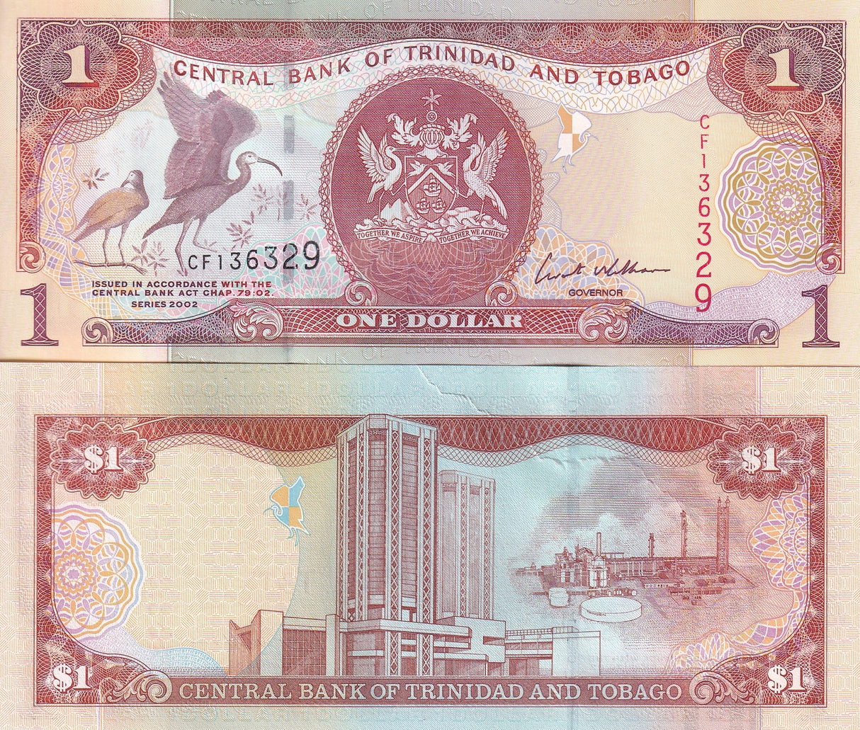 Trinidad & Tobago 1 Dollar 2002 P 41 UNC