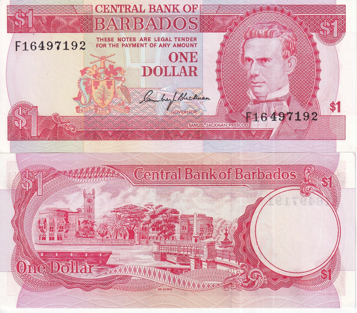 Barbados 1 Dollar ND 1973 P 29 UNC