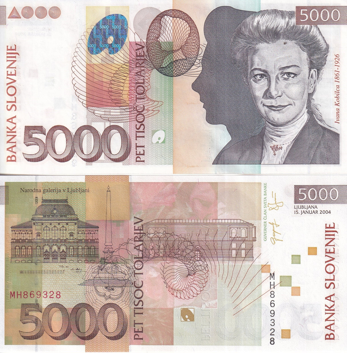 Slovenia Set 4 PCS 100 1000 5000 10000 Tolajev 2003 2004 P 31 32a 33b 34b UNC