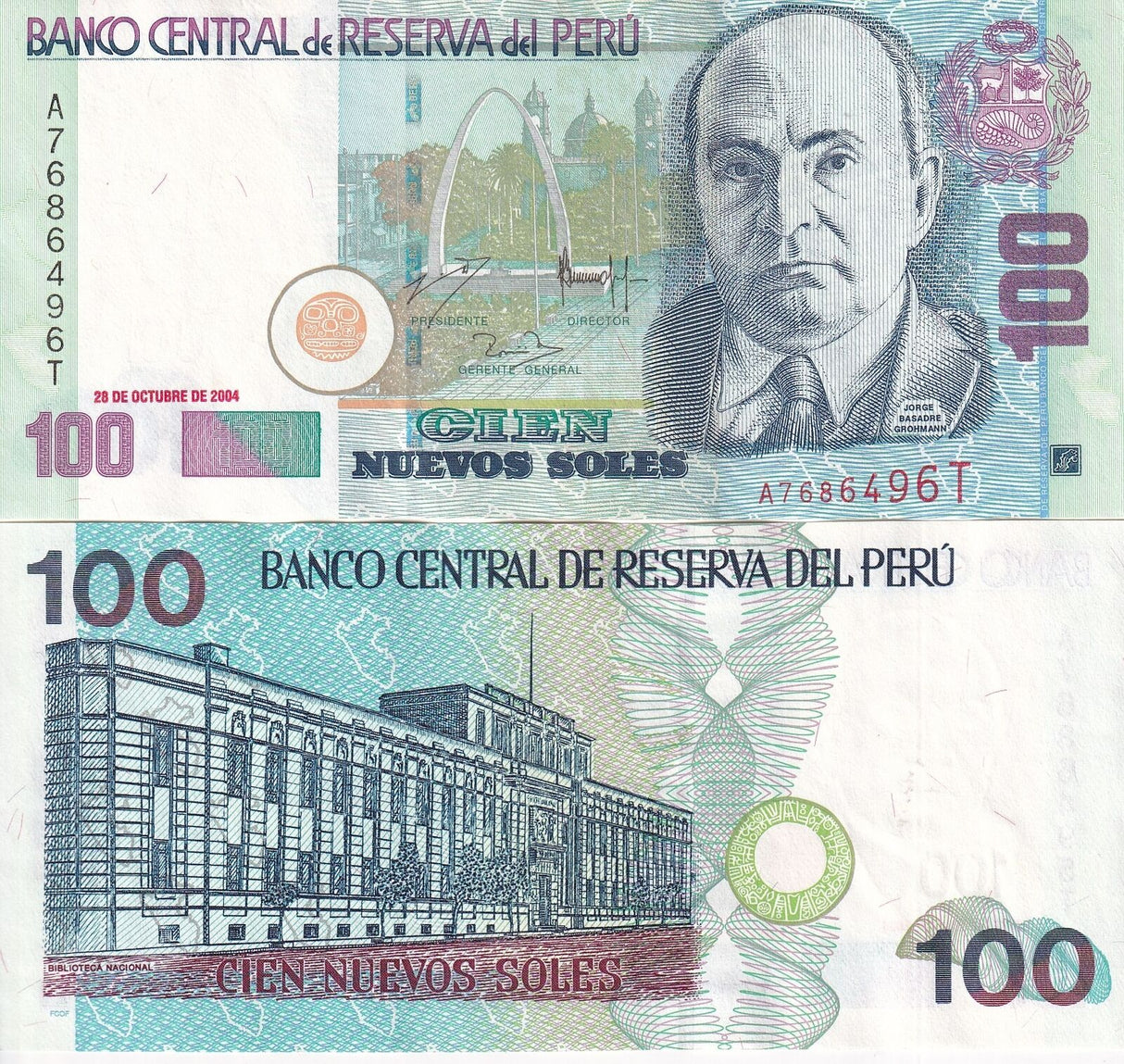 Peru 100 Nuevos Sole 2004 P 178 b AUnc