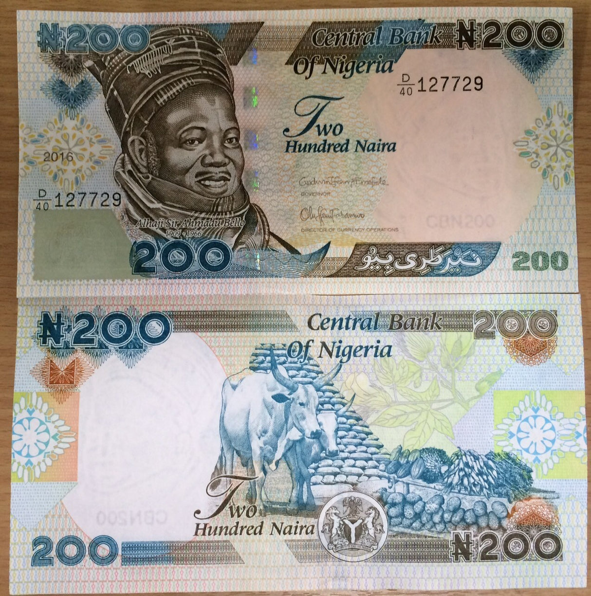 Nigeria 200 Naira 2016 P 29 UNC
