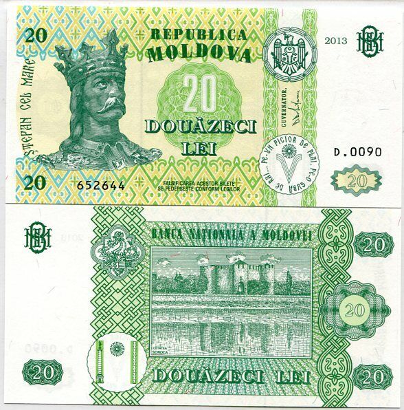 Moldova 20 Lei 2013 P 13 j UNC