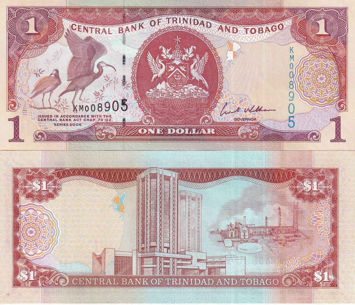 Trinidad & Tobago 1 Dollar 2006 P 46 UNC