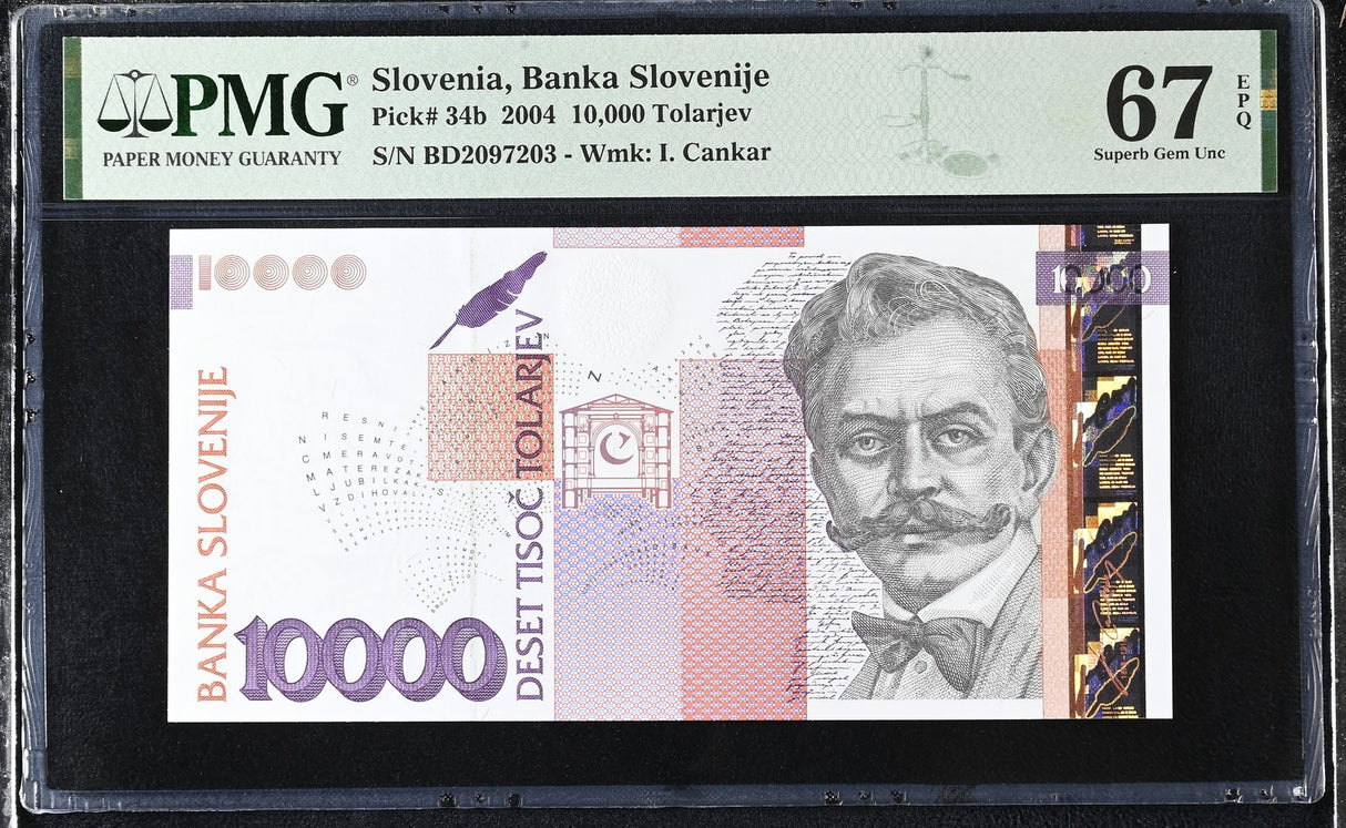Slovenia 10000 Tolajev 2004 P 34 b Superb Gem UNC PMG 67 EPQ