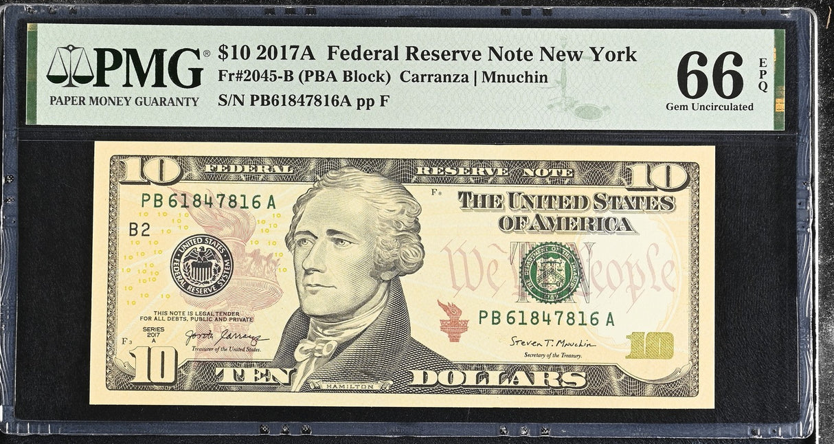 United States 10 Dollars USA 2017A P 545B B New York Gem UNC PMG 66 EPQ