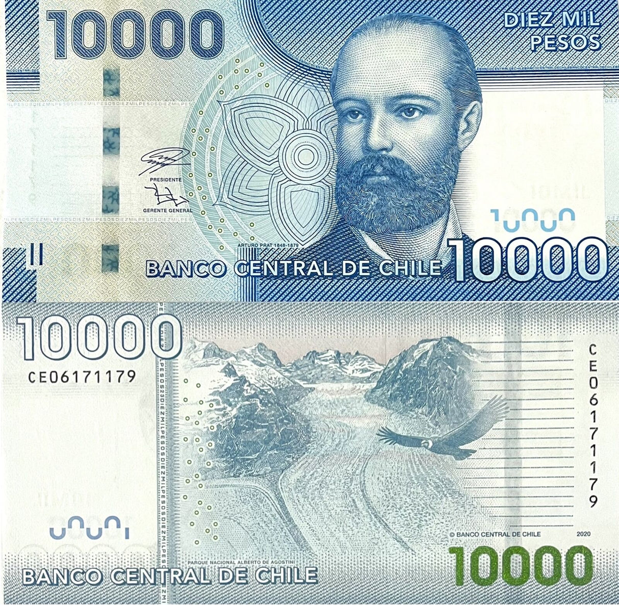 Chile 10000 Pesos 2020 P 164 i UNC