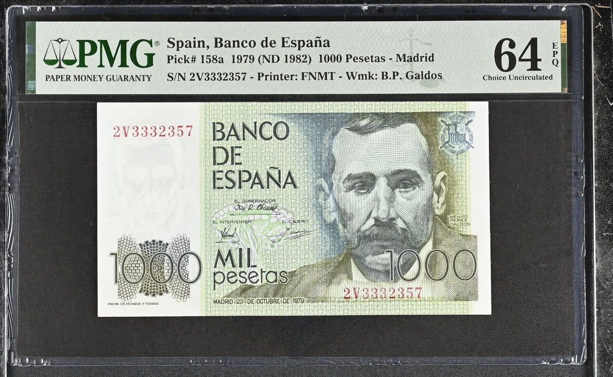 Spain 1000 Pesetas 1979 ND 1982 P 158 a Choice UNC PMG 64 EPQ