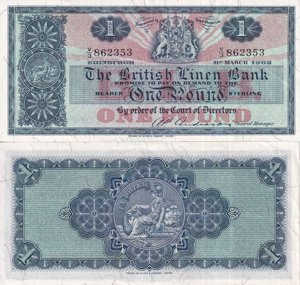 Scotland 1 Pound 1962 P 166 a VF