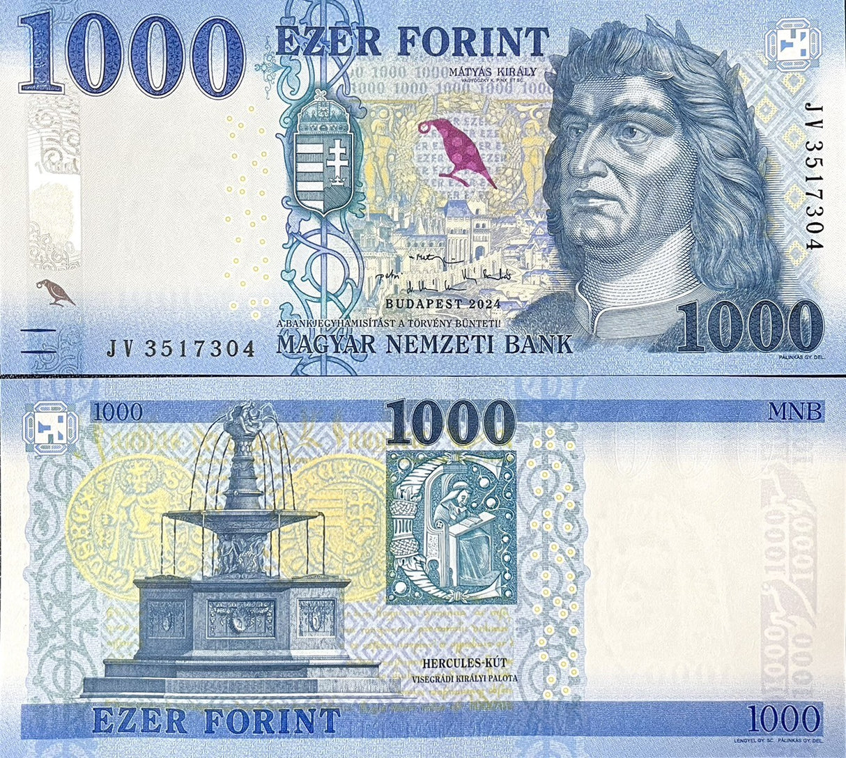 Hungary 1000 Forint 2024 P 203 UNC