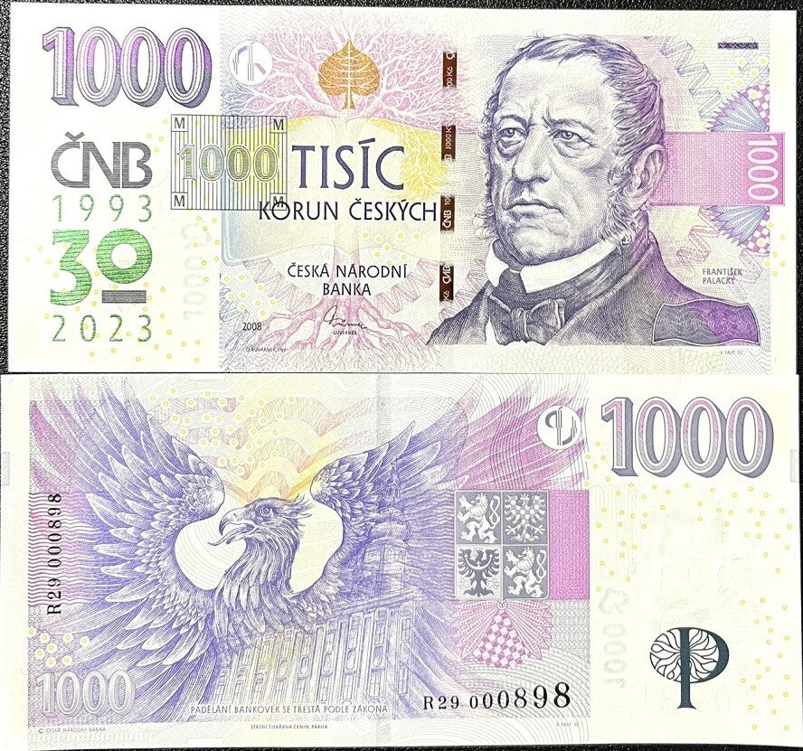Czech Republic 1000 Korun 2023 Commemorative 30th P 31 UNC