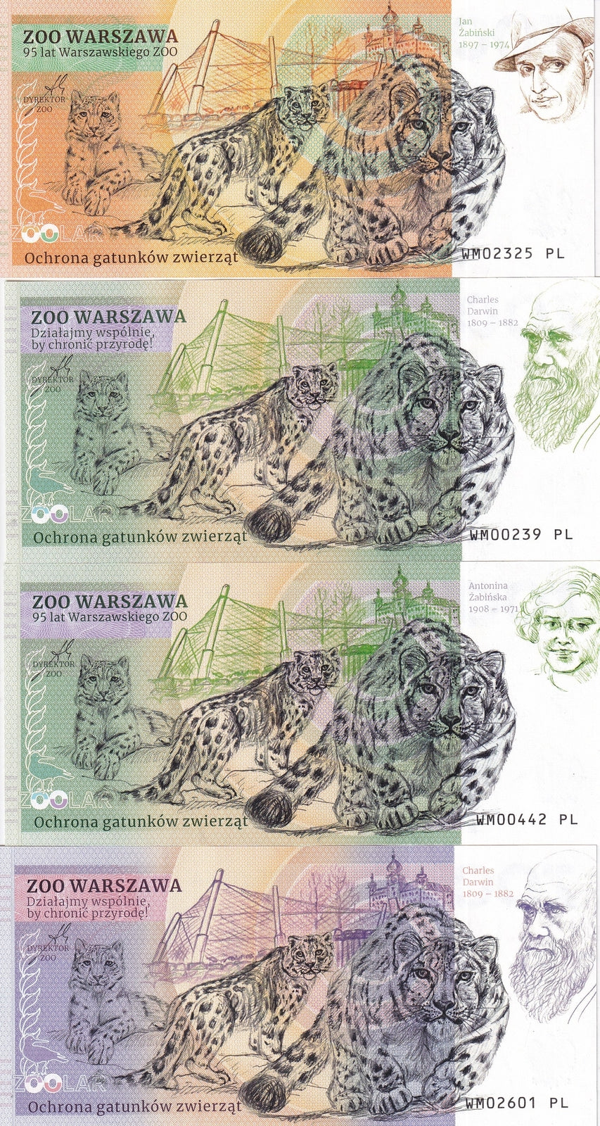 ZOOLAR Set 4 120 140 150 180 Zoo Fantasy Lemurs Suricata Panthera Tiger Giraffe