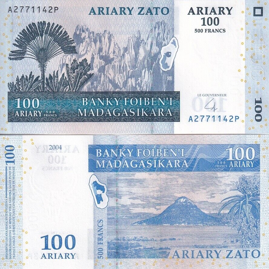 Madagascar 100 Ariary 2004 P 86 b UNC