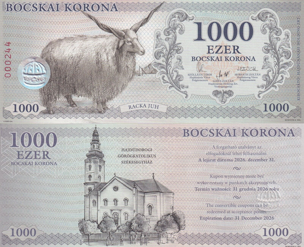 Hungary 1000 Bocskai Korona ND 2021 UNC