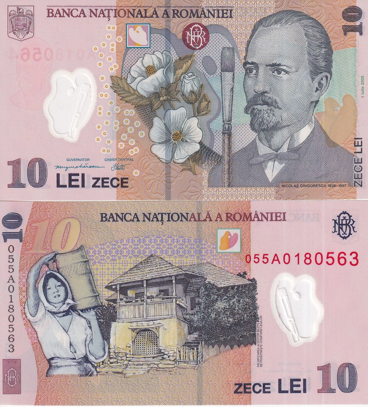 Romania 10 Lei 2005/2005 P 119 a Polymer UNC