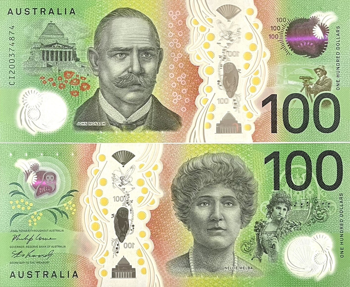 Australia 100 Dollars 2020 P 66 Polymer UNC W/ Folder