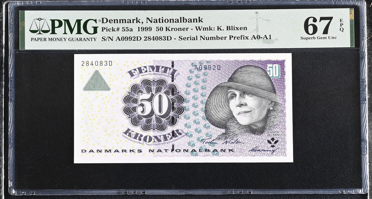 Denmark 50 Kroner 1999 P 55 a Superb Gem UNC PMG 67 EPQ