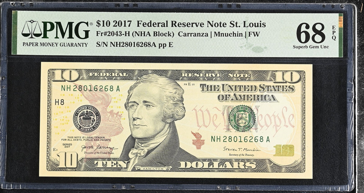 United States 10 Dollars USA 2017 P 545B H St. Louis Superb Gem UNC PMG 68 EPQ