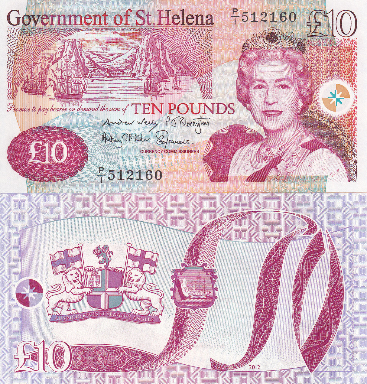 St. Helena 10 Pounds 2012 P 12 b UNC