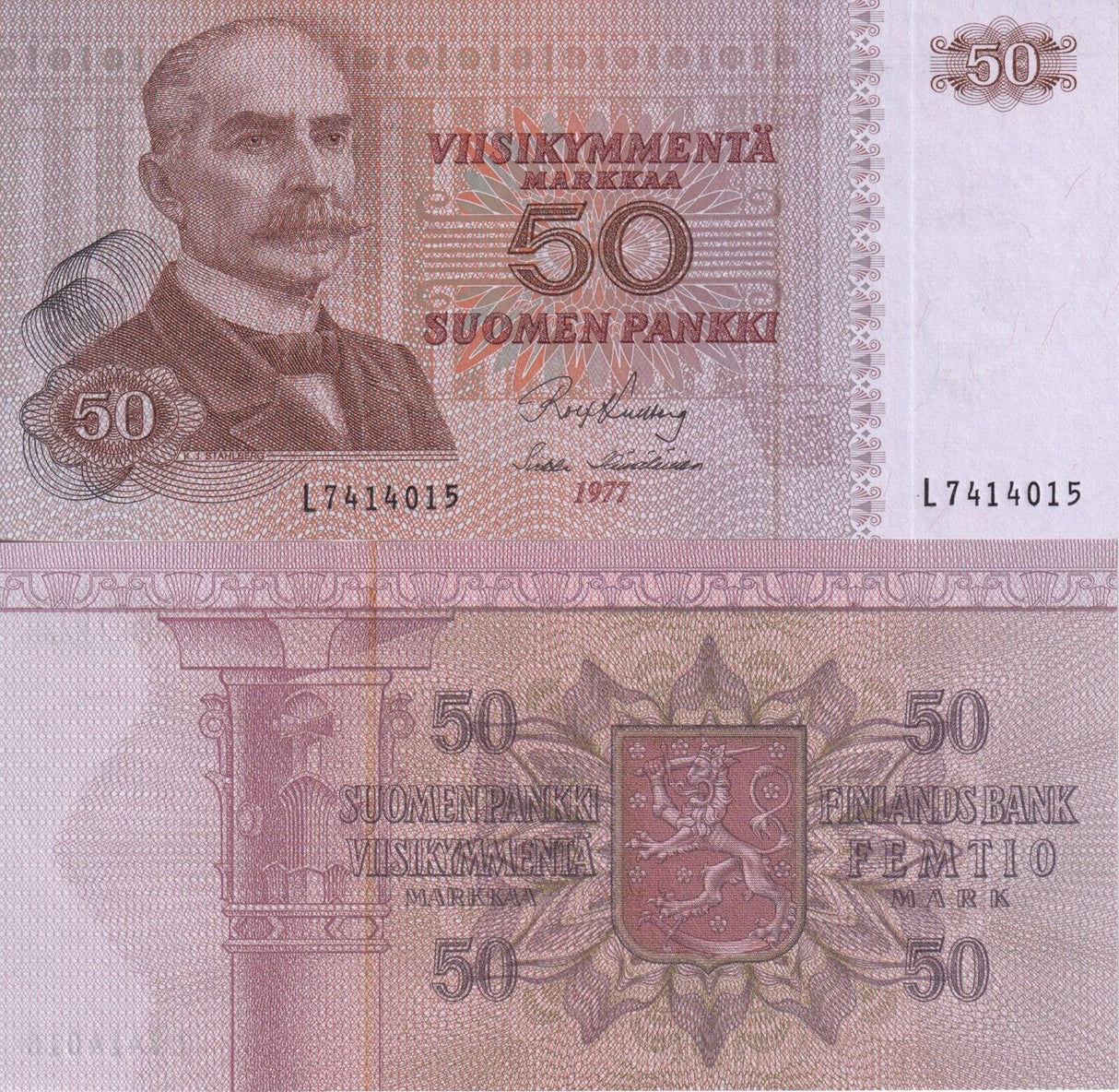 Finland 50 Markkaa 1977 P 108 UNC