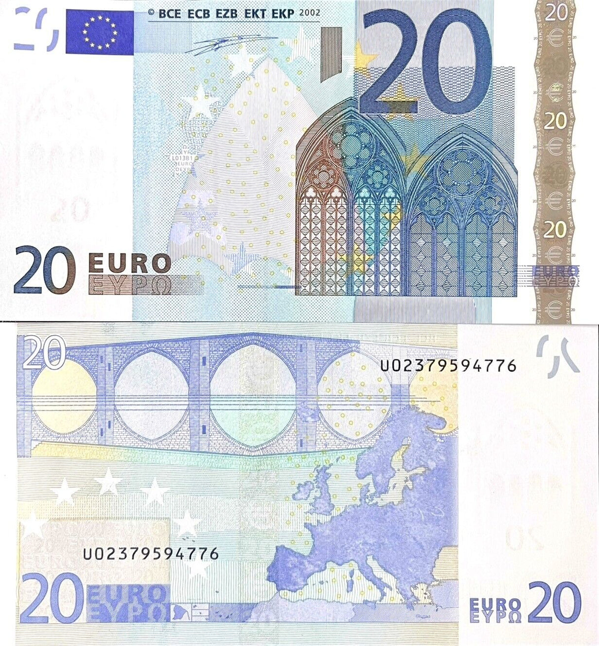 Euro 20 Euro Portugal 2002 P 3 u UNC