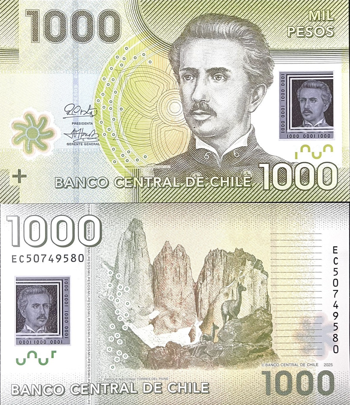 Chile 1000 Pesos 2025 P 161 Polymer UNC