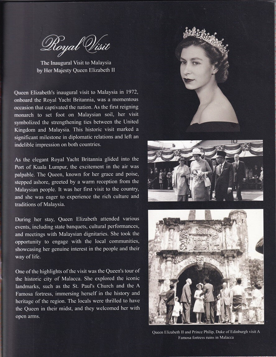 Malaysia Test Note Inaugural Visit QEII Queen Yacht 2022 50th UNC Official Book