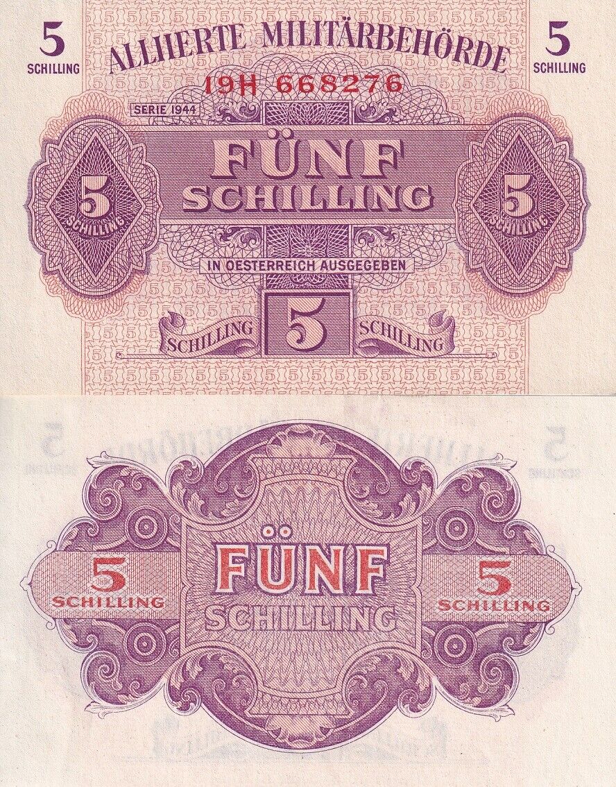 Austria 5 Schilling 1944 P 105 AUnc