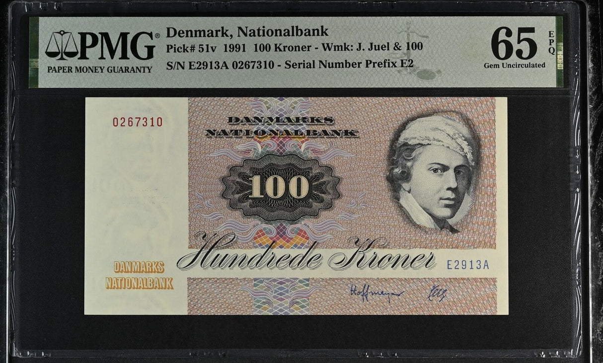 Denmark 100 Kroner 1991 P 51 v Gem UNC PMG 65 EPQ