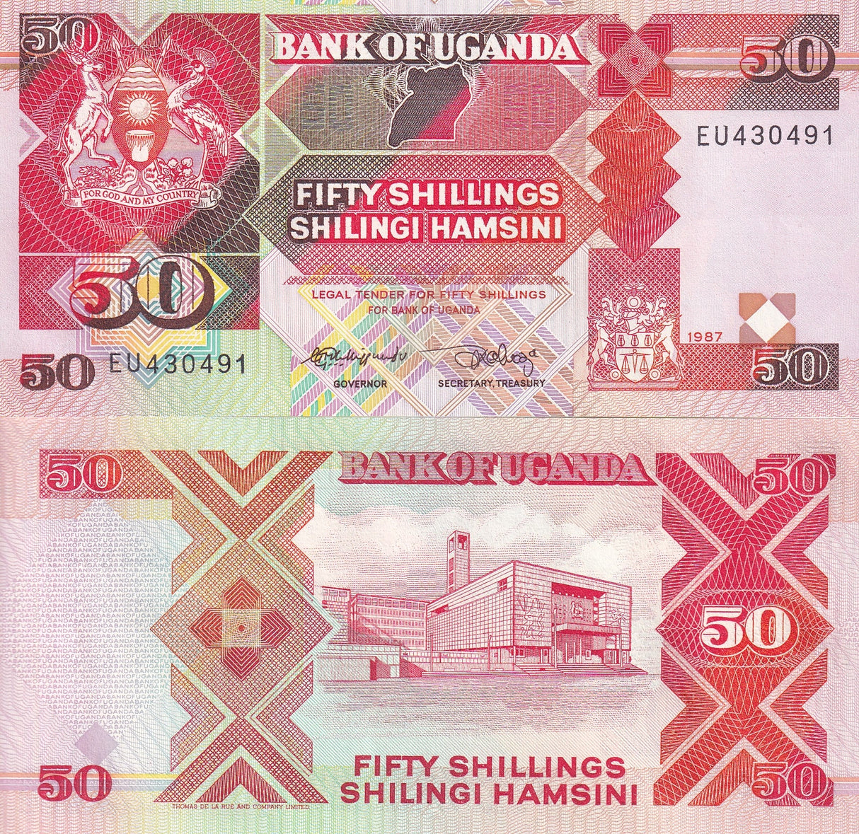 Uganda 50 Shillings 1987 P 30 a UNC