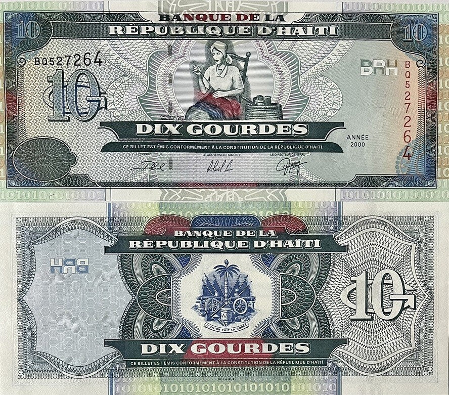 Haiti 10 Gourdes 2000 P 265 a UNC