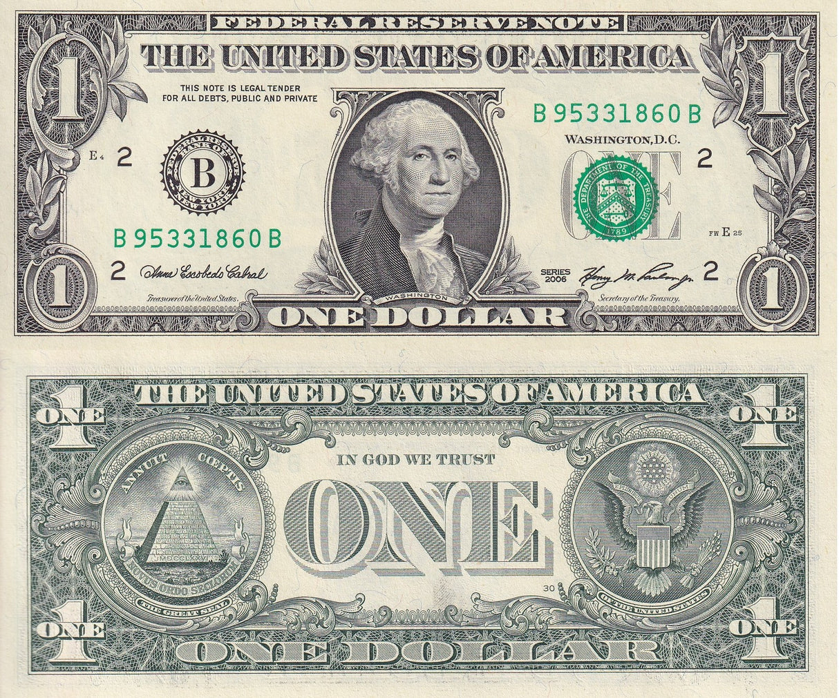 United States 1 Dollar USA 2006 P 523 B New York UNC