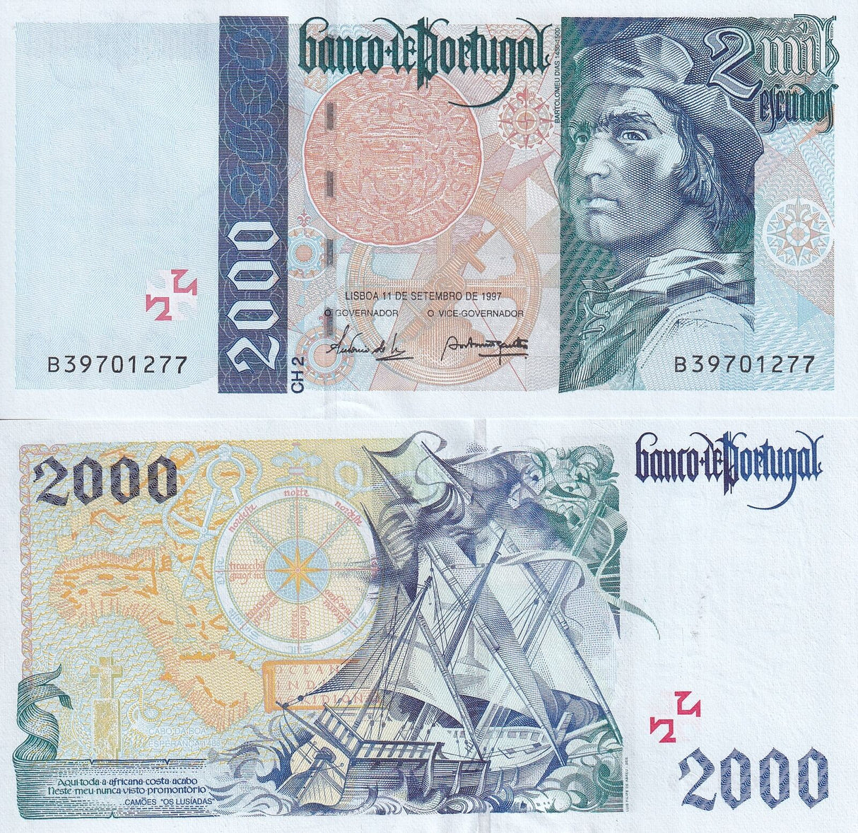 Portugal 2000 Escudos 1997 P 189 c UNC