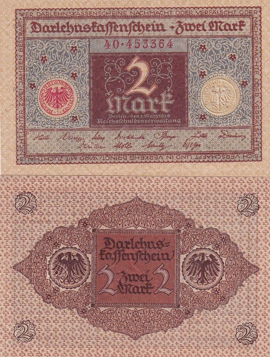 Germany 2 Mark 1920 P 60 UNC