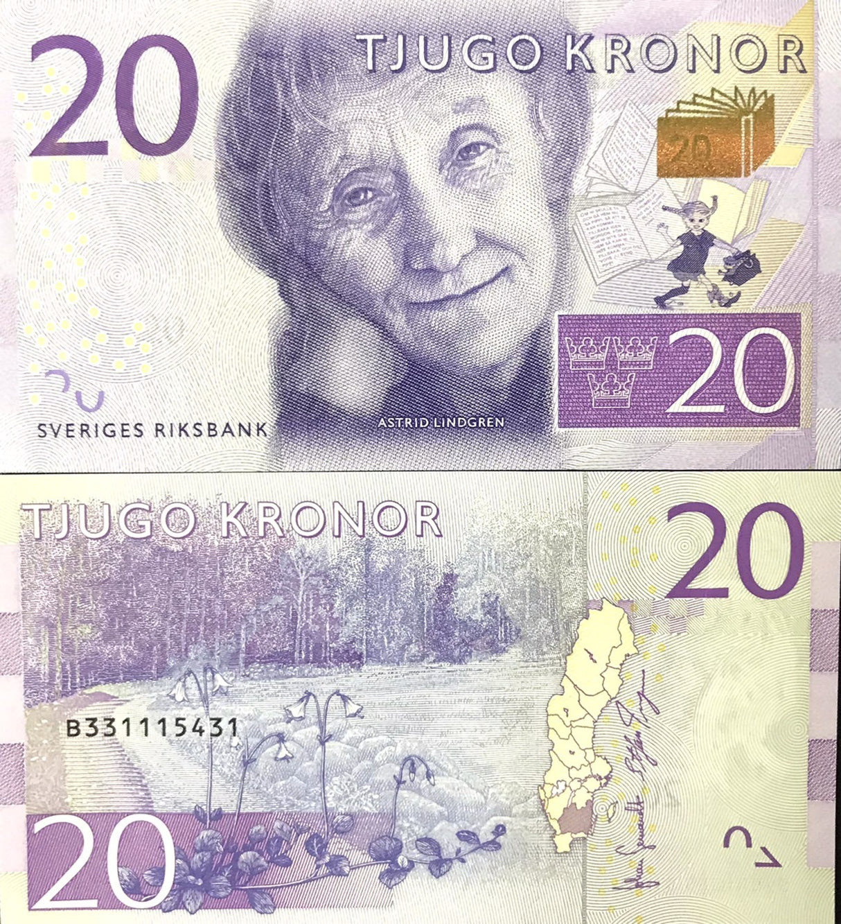 Sweden 20 Kronor ND 2015 P 69 a UNC