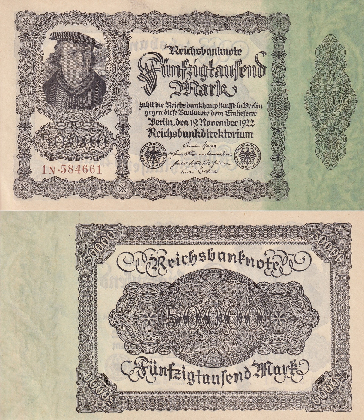 Germany 50,000 50000 Mark 1922 P 79 UNC